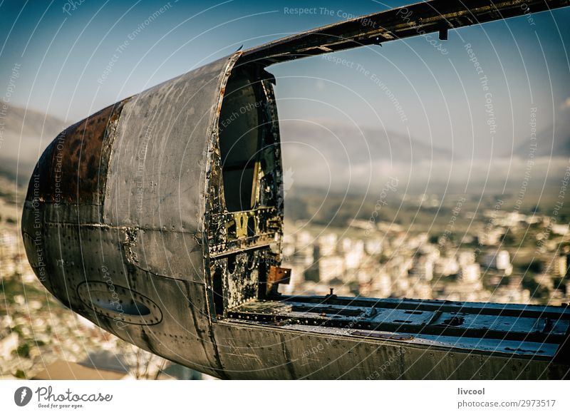 old airplane II , albania - europe Vacation & Travel Tourism Trip Mountain House (Residential Structure) Nature Landscape Fog Hill Village Roof Transport