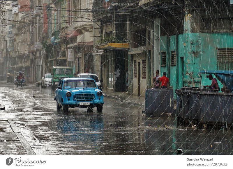 Havana, Cuba Vacation & Travel Tourism Adventure Far-off places Sightseeing City trip Summer Summer vacation Drops of water Weather Bad weather Rain Caribbean