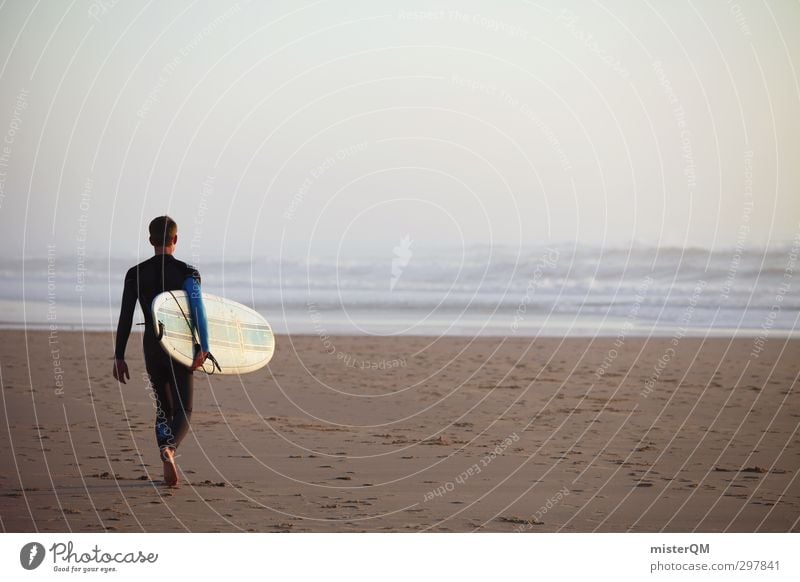 surfday. Lifestyle Style Art Esthetic Contentment Anticipation Surfing Surfer Surfboard Surf school Freedom Extreme sports Masculine Man Horizon Far-off places