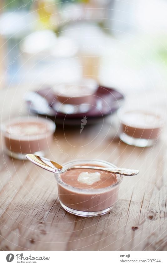 dessert Dessert Candy Cream Yoghurt Nutrition Bowl Spoon Delicious Sweet Fruity Colour photo Interior shot Deserted Day Shallow depth of field