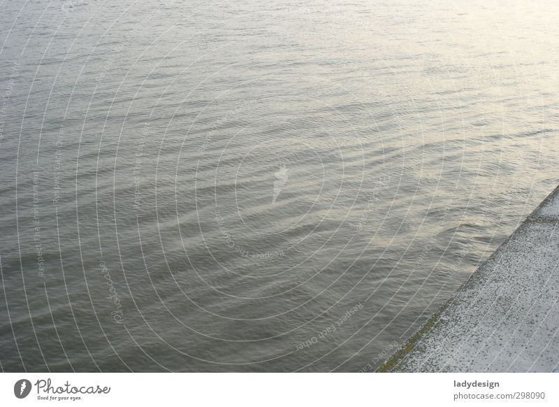 Thames Water Winter Beautiful weather River bank Themse London Downtown Deserted Esthetic Infinity Blue Gray Silver Moody Colour photo Subdued colour