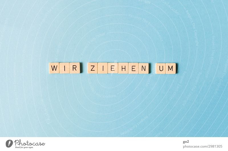 We are moving Playing Board game Living or residing House building Redecorate Moving (to change residence) Scrabble Characters New Blue Determination Flexible