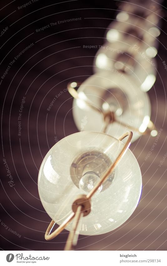 lamp chain Lamp Glass Brown Green Chain Electric bulb Colour photo Subdued colour Interior shot Deserted Worm's-eye view