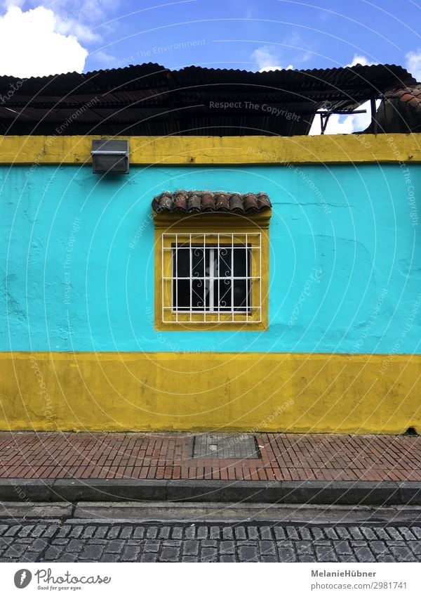 Window Bogota Colombia South America House Vacation & Travel Tourism Authentic Turquoise Street House (Residential Structure) Architecture Colour