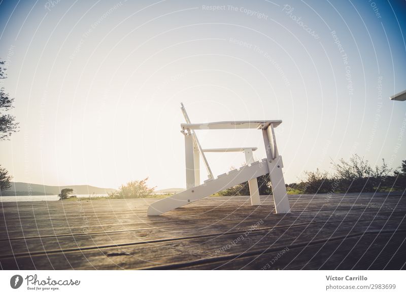 a solitary chair in a chilling place Style Joy Beautiful Summer Beach Woman Adults Fashion Bikini Sunglasses White Beauty Photography Bohemian boho Chic girl