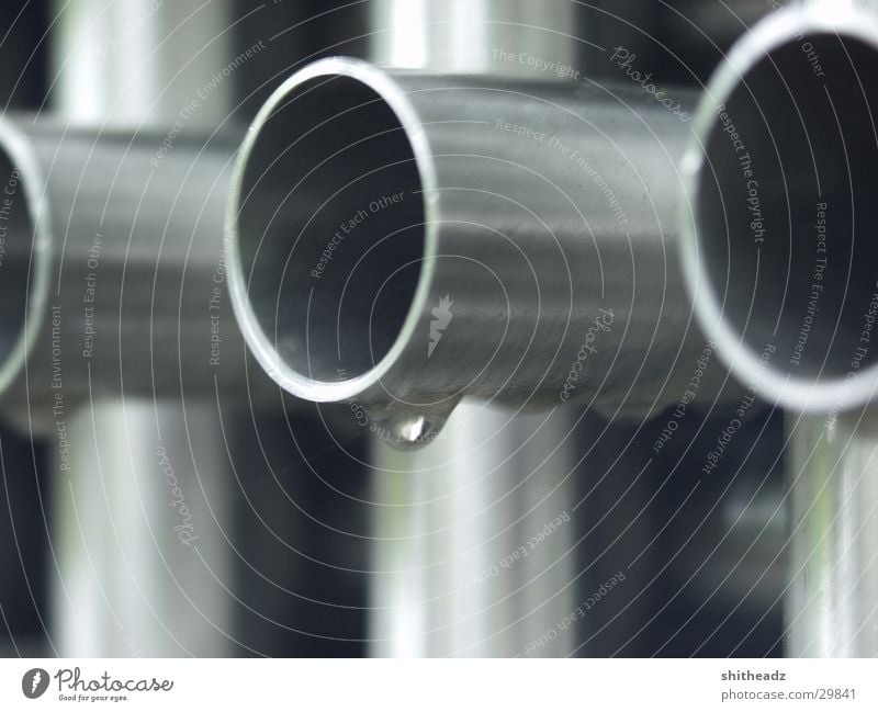 pipe frame Work of art Industry Metal Drops of water Macro (Extreme close-up) capilar