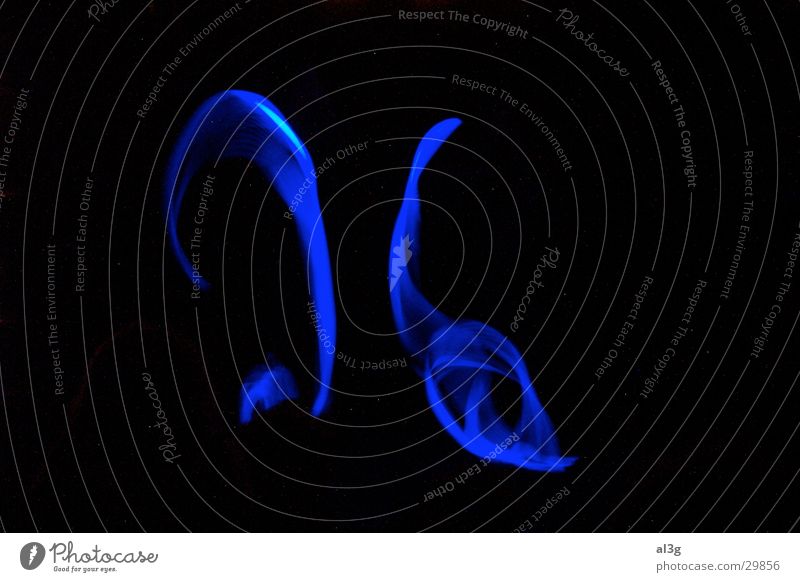 blue light Light Obscure Blue black-light theatre String Movement Dance