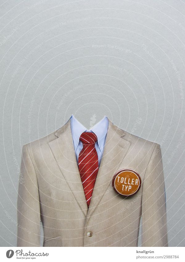 Great guy Masculine Young man Youth (Young adults) 1 Human being Fashion Clothing Shirt Suit jacket Accessory Tie Communicate Elegant Red Emotions Beige