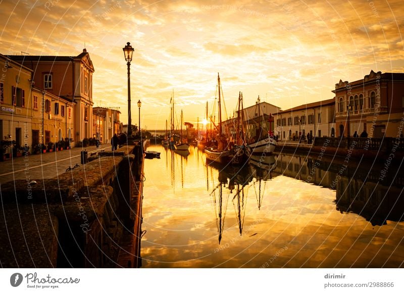 Cesenatico Museum di la Marineria on the channel Vacation & Travel Ocean Decoration Landscape Port City Church Harbour Building Architecture Street Watercraft