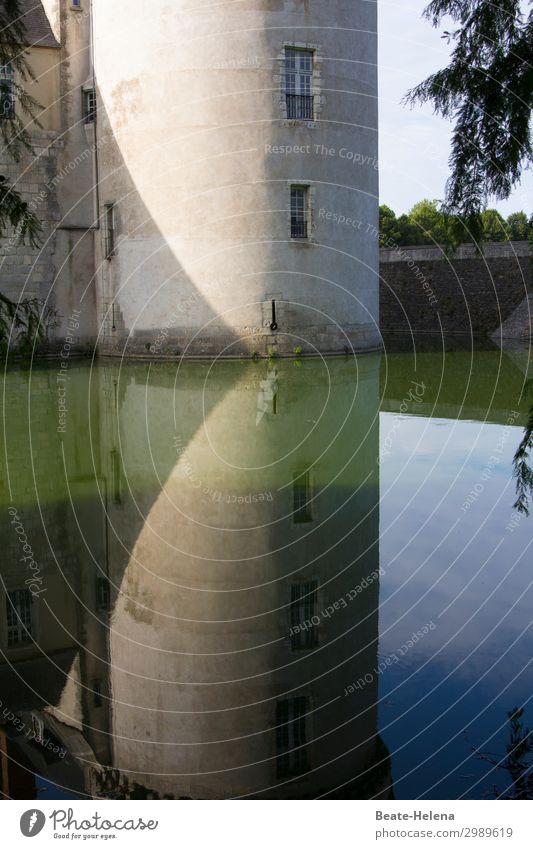 On the Loire 2 Vacation & Travel Trip Lock Castle tower Castle moat Castle grounds Sunlight Park River bank Chateaux of the Loire Dream house Palace Tower