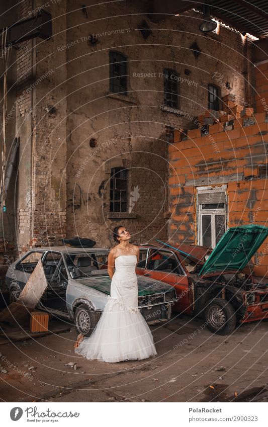 #A# Location check Art Work of art Esthetic Bride Wedding dress Bridal veil Wedding anniversary Wedding ceremony location Woman Nightmare Abrupt Dream