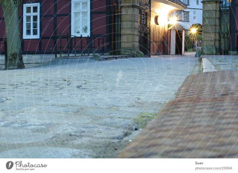 barrack Long exposure Evening Cobblestones Red Entrance Historic Gate Rust