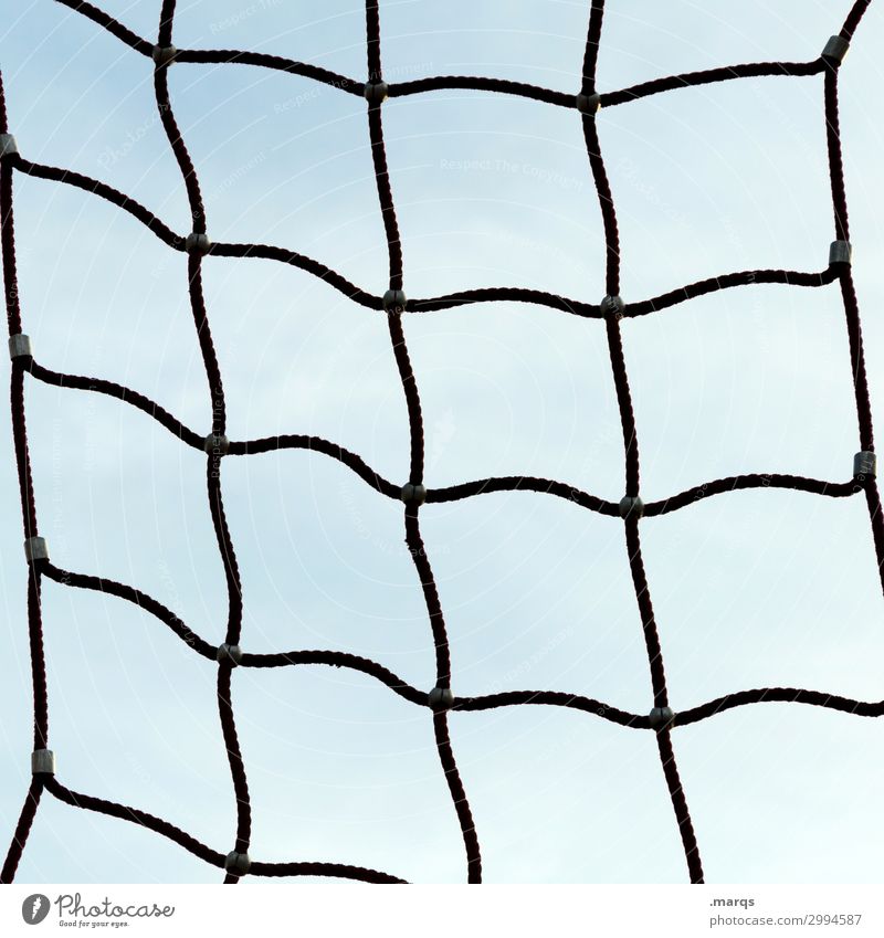 net Net Goal Simple Blue Black Network Colour photo Exterior shot Pattern Deserted Copy Space left Copy Space right Copy Space top Copy Space bottom