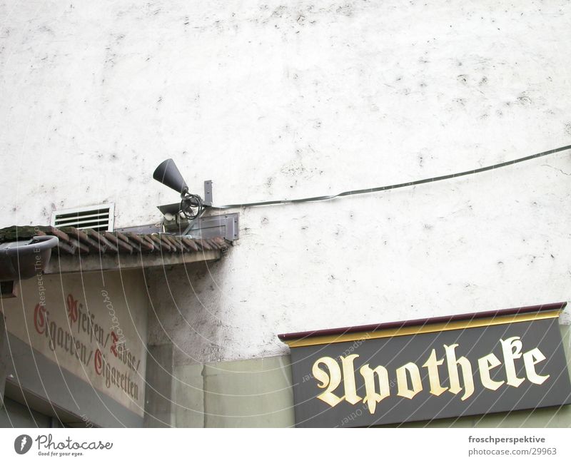 old town Pharmacy Tobacco products Signs and labeling Ancient Europe Canton Bern Old town