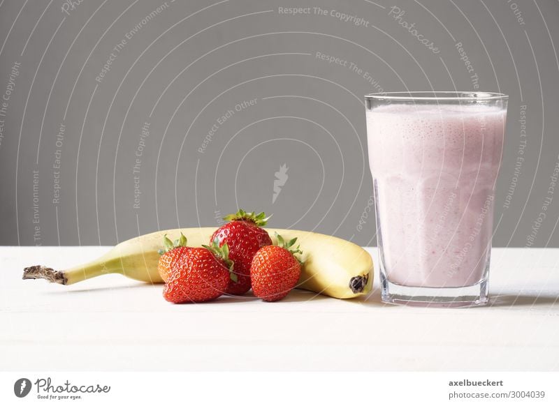 Smoothie Milkshake Strawberry Banana Food Fruit Nutrition Beverage Juice Lifestyle Healthy Healthy Eating Delicious Pink Red Vitamin C Snack Horizontal