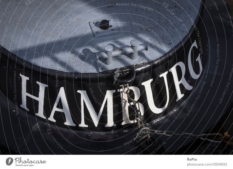 Detail of a historic ship in Hamburg. Design Vacation & Travel Tourism Trip Sightseeing City trip Work and employment Profession Workplace Economy Industry