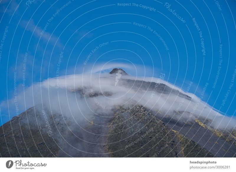 The summit of the volcano Pico with clouds, Pico, Azores Vacation & Travel Tourism Trip Adventure Far-off places Freedom Expedition Mountain Sports Climbing