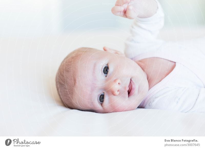 close up portrait of a beautiful baby at home Beautiful Skin Face Relaxation Child Human being Baby Boy (child) Hand Sleep Dream Small New Cute Soft White