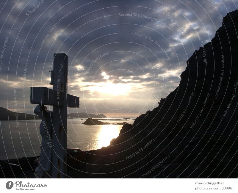 sunset in the southwest of irland Sunset Clouds Moody Jesus Christ Ireland Back Evening Sky