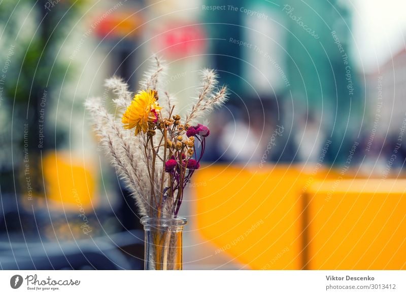 Bouquet on a table in an outdoor cafe Breakfast Design Beautiful Relaxation Vacation & Travel Tourism Summer House (Residential Structure) Decoration Furniture