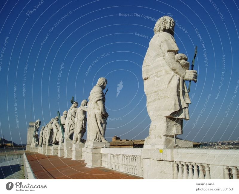 12 apostles Vatican St. Peter's Cathedral Rome Italy Statue House of worship Stone