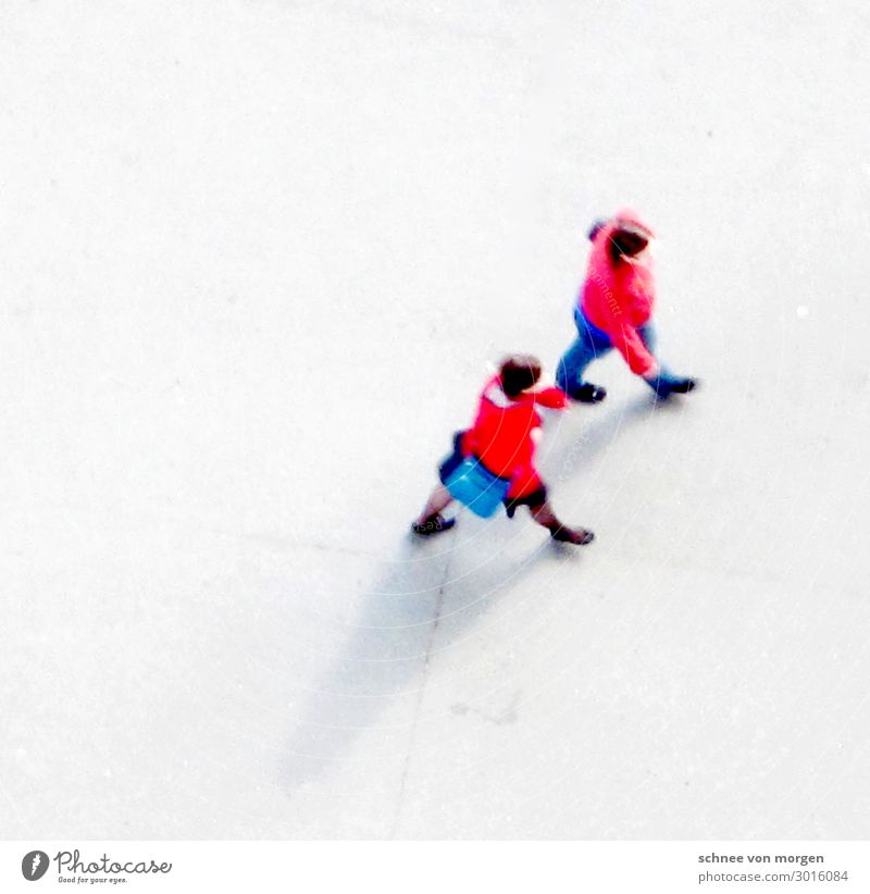 bluish-black Human being Feminine Woman Adults Binoculars Walking "Bird blurred Observe step go Subdued colour Experimental Blur Bird's-eye view