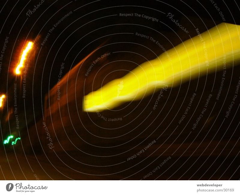 lights Light Smear Yellow Blur Long exposure