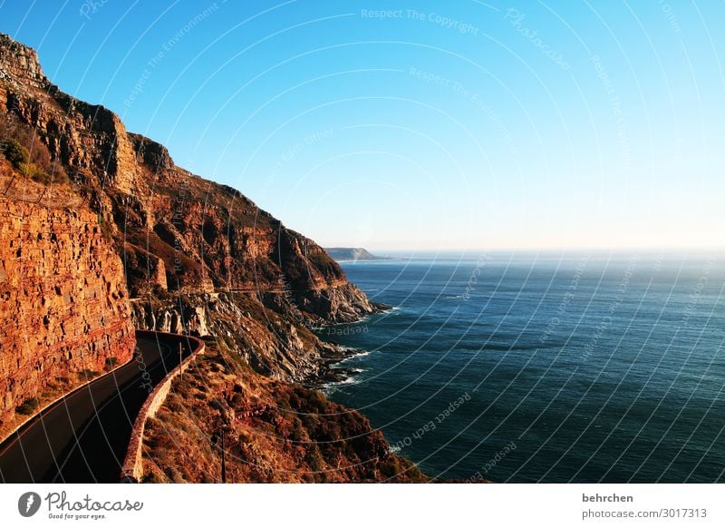 Chapmans Peak Vacation & Travel Tourism Trip Adventure Far-off places Freedom Nature Landscape Water Sky Rock Waves Coast Ocean Exceptional Fantastic