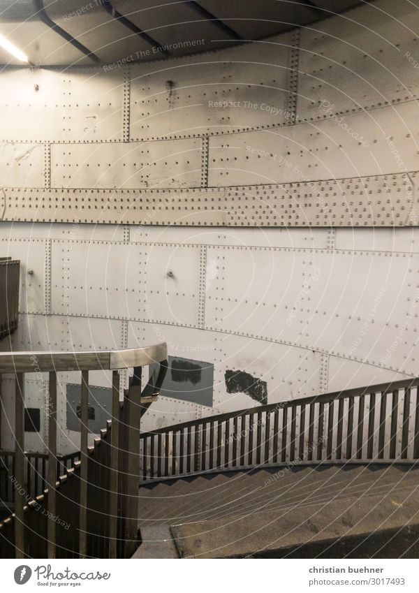 subway - paris Subway subway station Stairs Metal metal wall Paris metal sheet rivets rail technique Silver futuristic Science Fiction Sublime intimidating