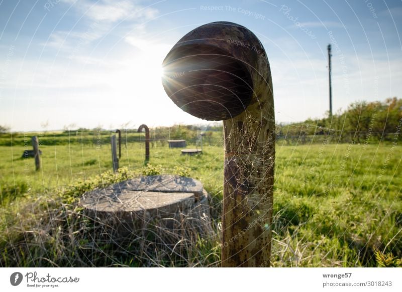 airy | ventilation pipes of the former bunker at Cape Arkona Cap Arcona Germany Deserted Manmade structures Dugout Fireside Tourist Attraction Steel Old Threat