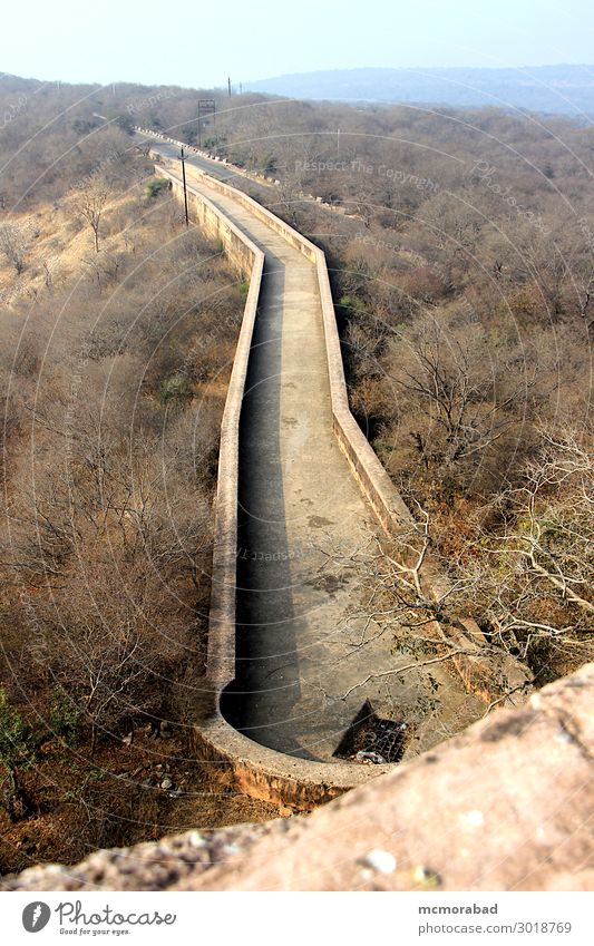 Fort Wall of Jaigarh Palace, Jaipur Vacation & Travel Tourism Nature Landscape Sky Tree Hill Places Architecture Street Perspective vertical orientation