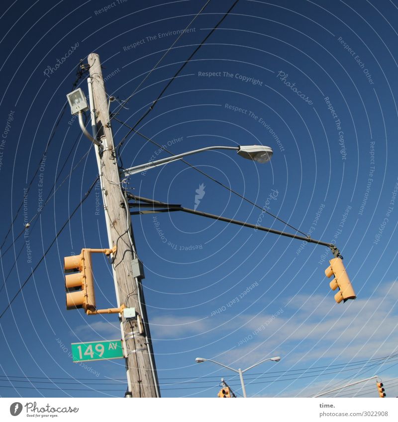 Multitasking Tree on the road again Energy industry Overhead line Cable Terminal connector Art Work of art Stage play Sky Clouds Beautiful weather Transport