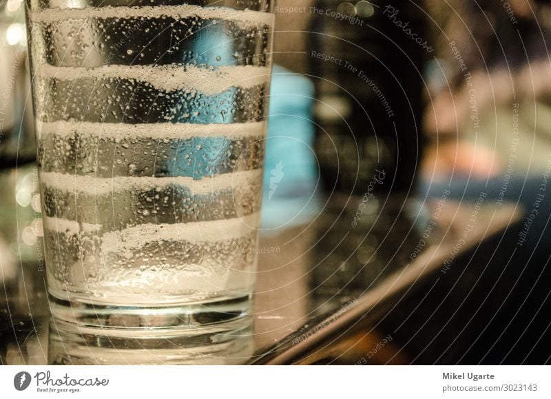 A beer in five glups Alcoholic drinks Beer Bottle Restaurant Shows Street Container Line To enjoy Delicious Peace bar blur calm cold empty foam food glass icee