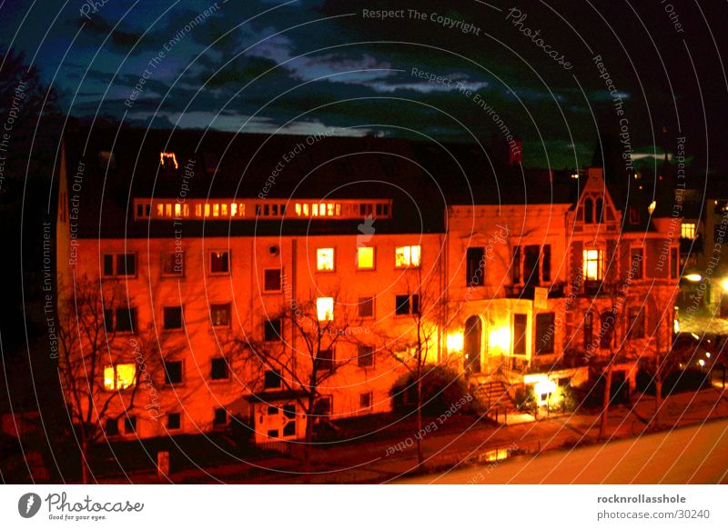 opposite number House (Residential Structure) Clouds Night Long exposure Architecture Evening Street