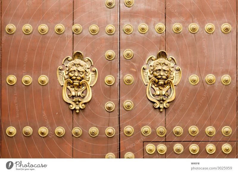 Historic door in the old town of Cordoba Building Door Old Elegant Andalusia Historic facades holiday spain house nobody residential building Colour photo