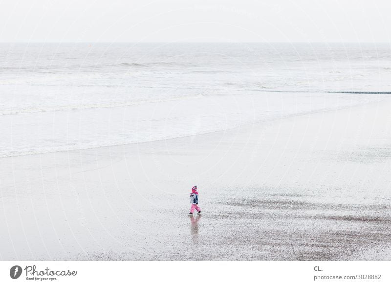 Child on the beach Playing Vacation & Travel Adventure Far-off places Freedom Human being Infancy Life 1 3 - 8 years Environment Nature Landscape Sand Water