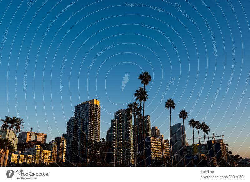 Around the World: San Diego Cloudless sky Sunrise Sunset Sunlight Summer Beautiful weather Town House (Residential Structure) High-rise Vacation & Travel