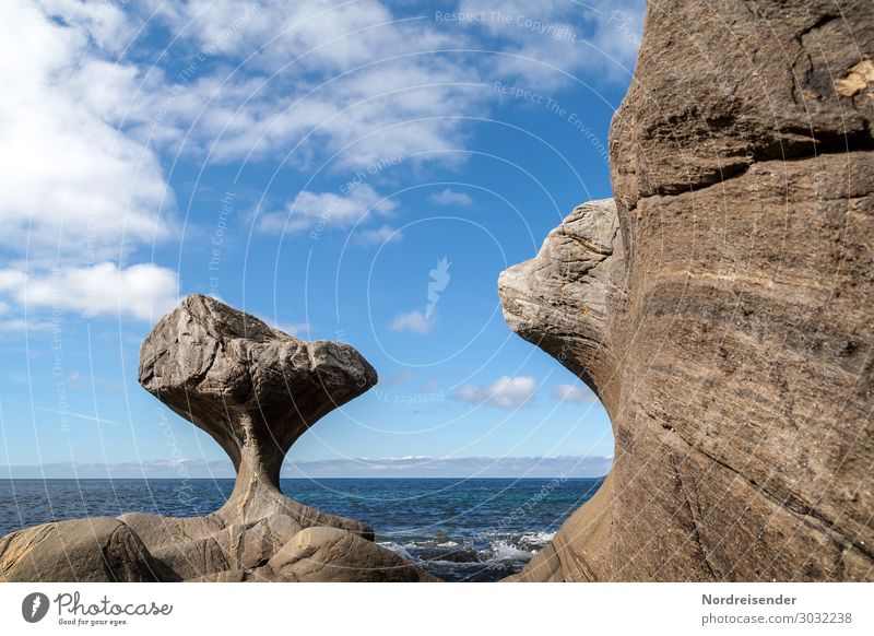 Art of the Elements Tourism Far-off places Sun Ocean Nature Landscape Water Sky Clouds Beautiful weather Rock Coast Tourist Attraction Landmark Stone