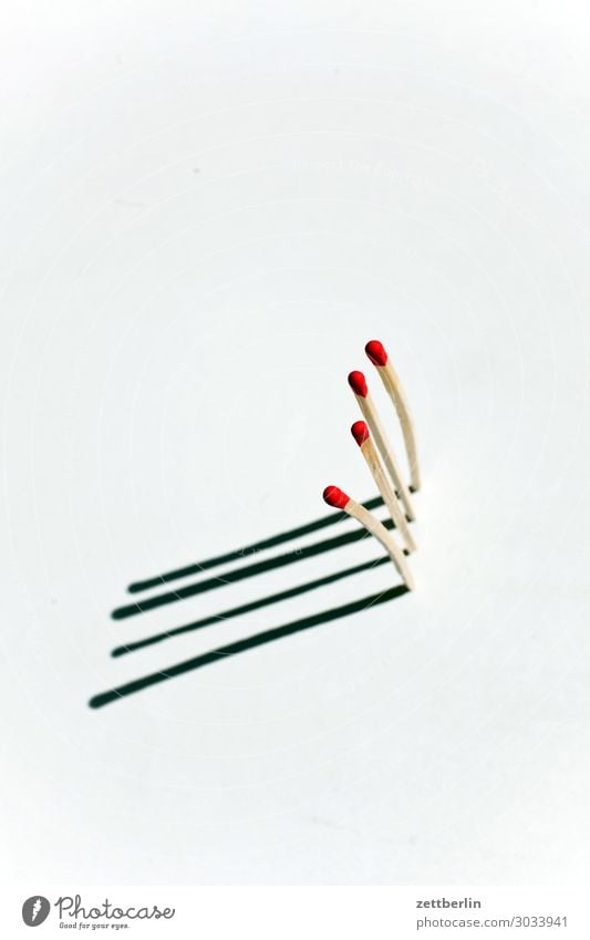 matches Match Wood Stand Vertical 4 Light Shadow Deserted Copy Space Bird's-eye view Tilt Corner