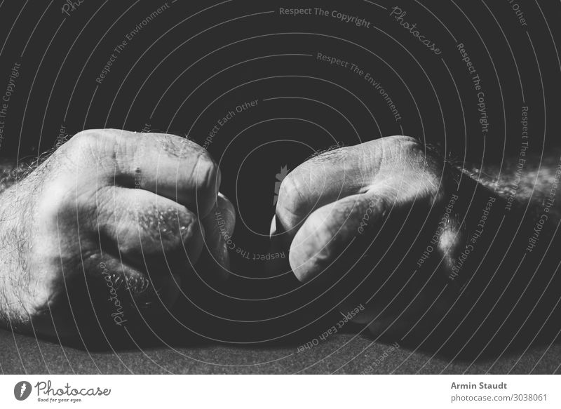 fists Lifestyle Masculine Man Adults Hand Fingers 1 Human being Argument Threat Dark Rebellious Emotions Concern Pain Fear Stress Perturbed Anger Aggravation