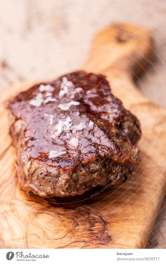 juicy steak Meat Herbs and spices Dinner Media Barbecue (apparatus) Gray Green Red Black Steak Beef Rosemary olive wood Chopping board barbecue tenderloin Ribs