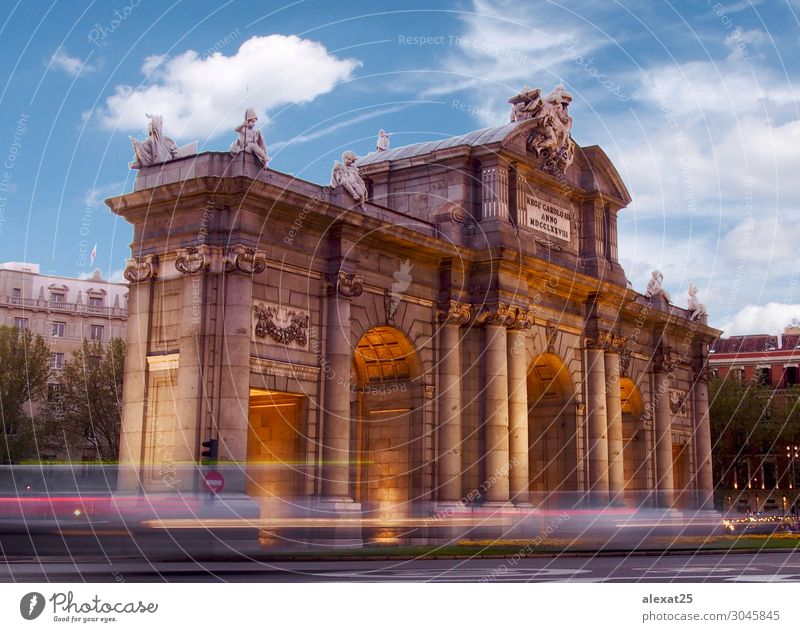 Alcala gate in Madrid Vacation & Travel Tourism Town Capital city Gate Architecture Monument Adventure alcala Spain Europe Day Colour photo Copy Space top