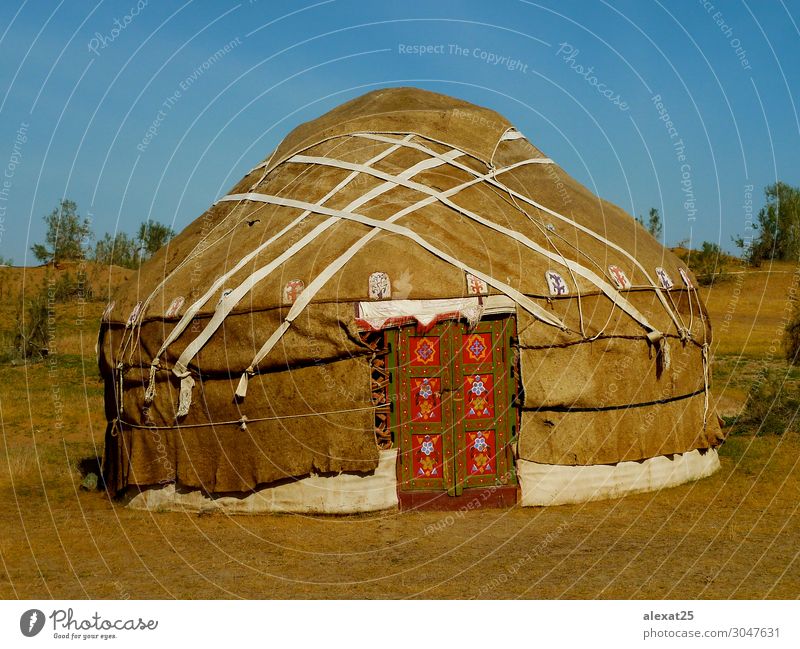 Yurt in Uzbekistan Art Deserted House (Residential Structure) Cool (slang) Beautiful Smart "yurt desert uzbekistan village" Asia Colour photo Exterior shot