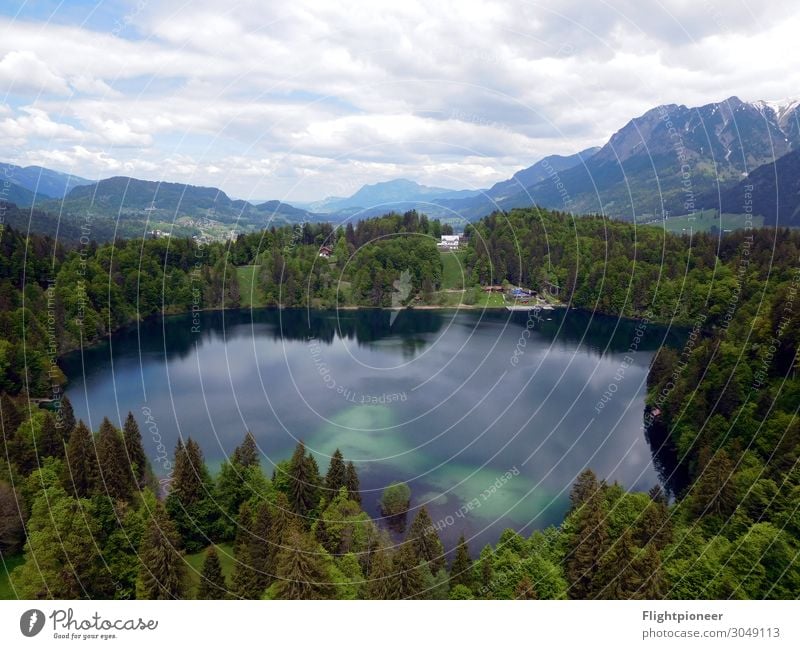 Natural swimming pool Freibergsee in Oberstdorf Vacation & Travel Mountain Hiking Swimming & Bathing Environment Nature Landscape Plant Elements Earth Water Sky