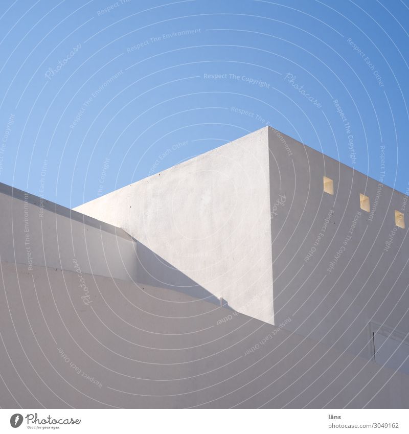 house House (Residential Structure) Wall (building) Light Shadow Deserted Greece White Blue