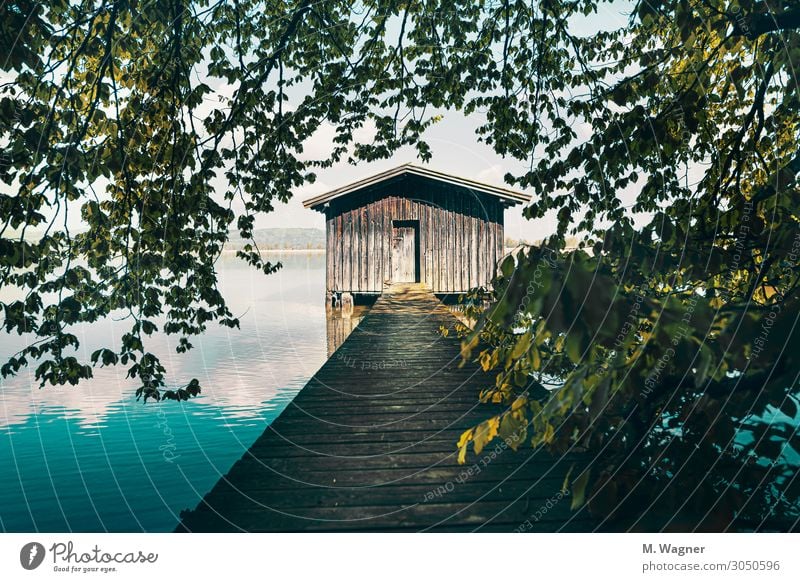 Colours of the Kolchelsee Nature Landscape Earth Water Sky Summer Climate Beautiful weather Lakeside Swimming & Bathing To enjoy Lake Kochelsee Footbridge