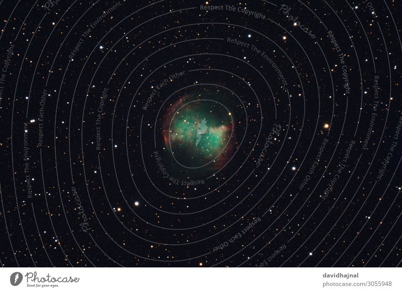 Dumbbell Nebula Technology Science & Research Advancement Future High-tech Astronautics Astronomy Telescope Fog Gas Messier 27 M27 Constellation Fox Art