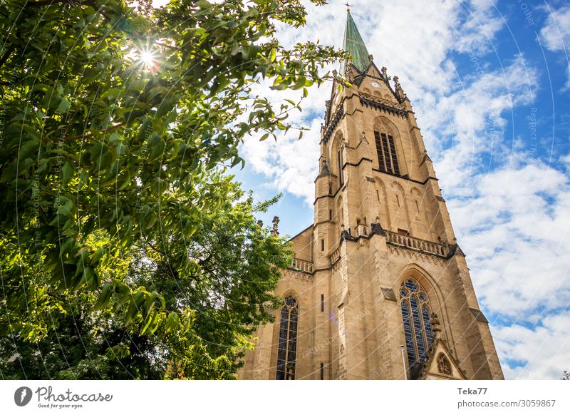 summer church Summer Village Town Church Religion and faith Colour photo Day Light (Natural Phenomenon) Sunlight Sunbeam