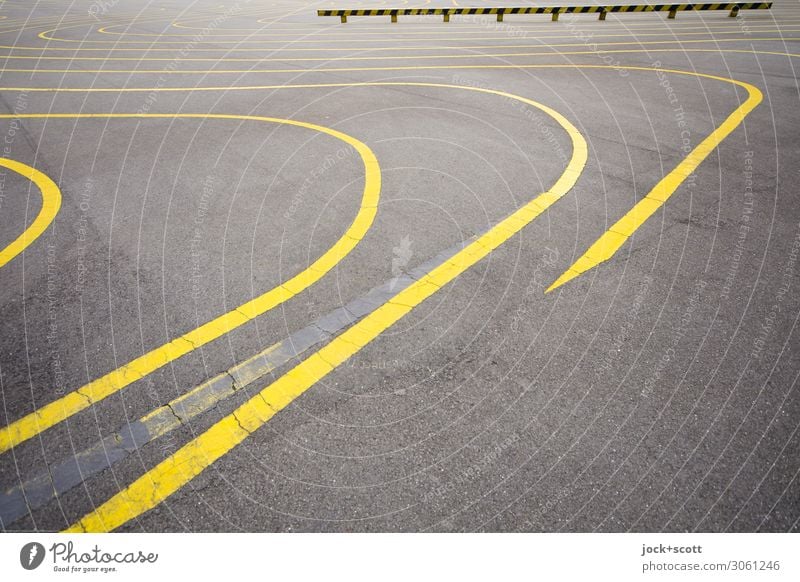 skate park Sporting Complex Skate park rail Signs and labeling Line Authentic Simple Free Large Under Yellow Gray Arrangement Lanes & trails Ground markings