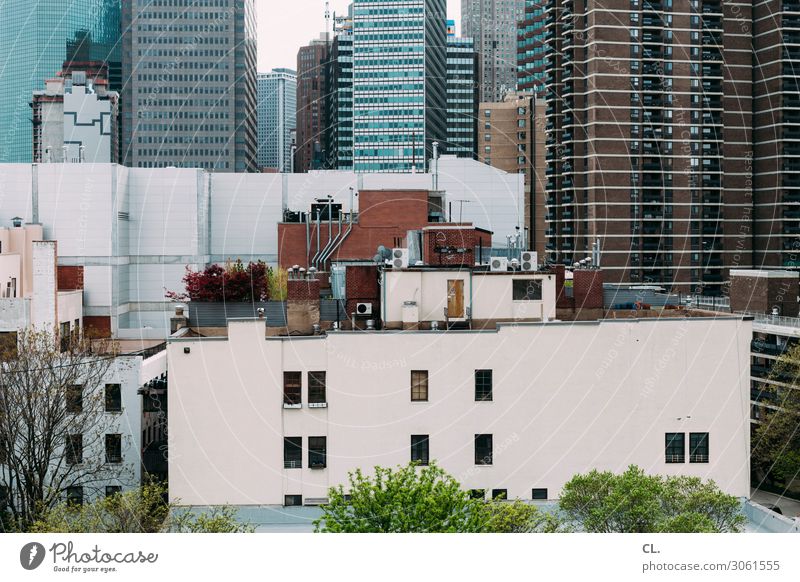 tetris Manhattan New York City USA Town Downtown High-rise Manmade structures Building Architecture Facade Water tank Many Complex Growth Change Colour photo